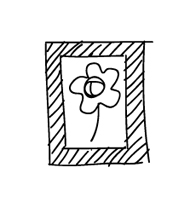 Иконка цветок в рамке