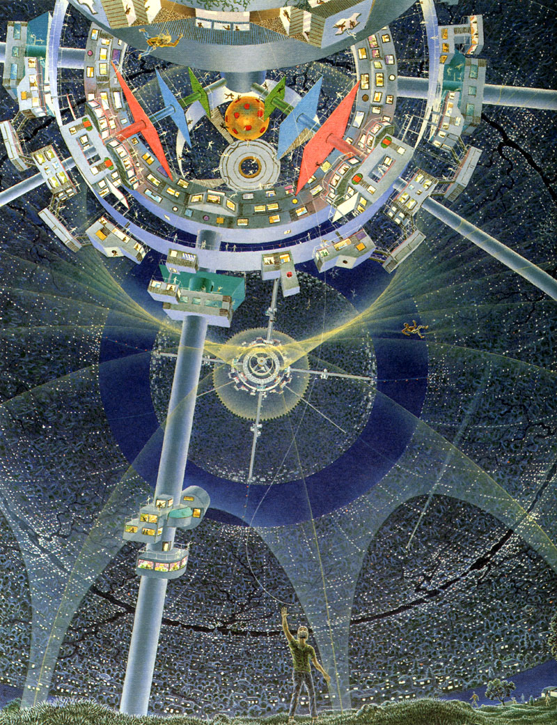 космічна станція малюнок 70-их
