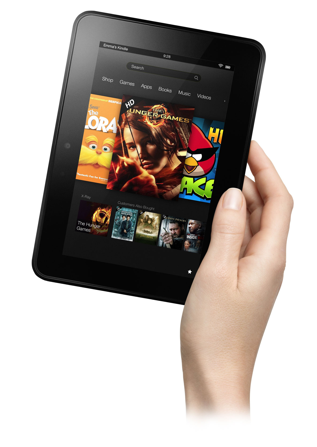 Amazon Kindle Fire HD 7 в руке