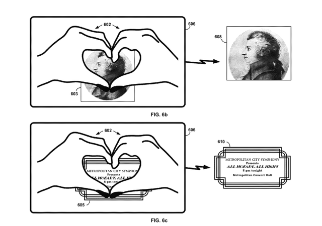 google патент на жесты лайк сердце glass
