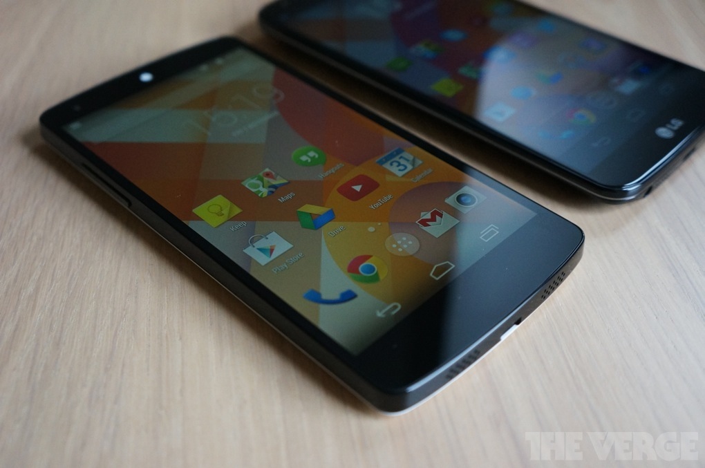 Nexus 5 LG G2 сравнение крупный план