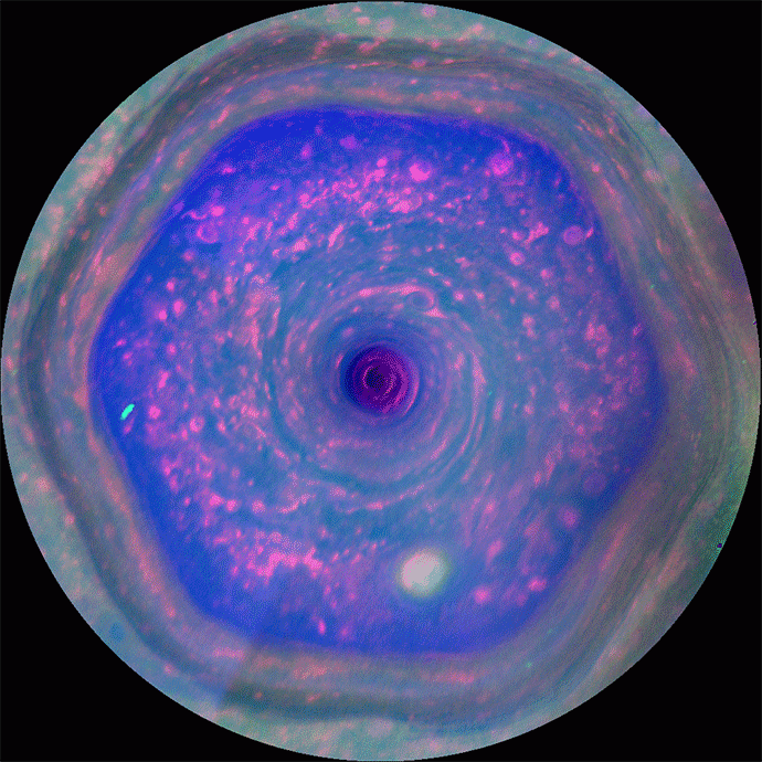 cassini сатурн шестиугольный шторм