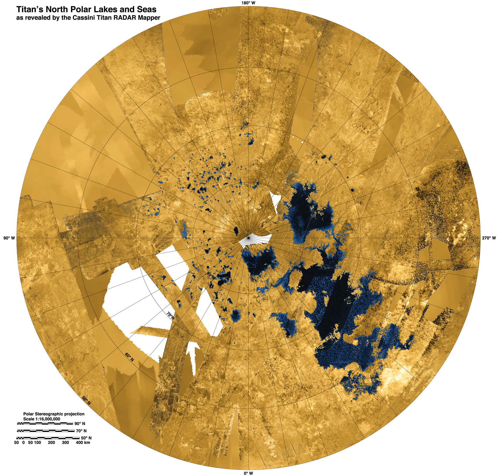 Кассини водоемы на Титане