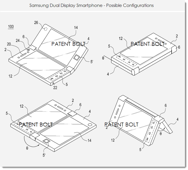 samsung патентует телефон с двумя экранами