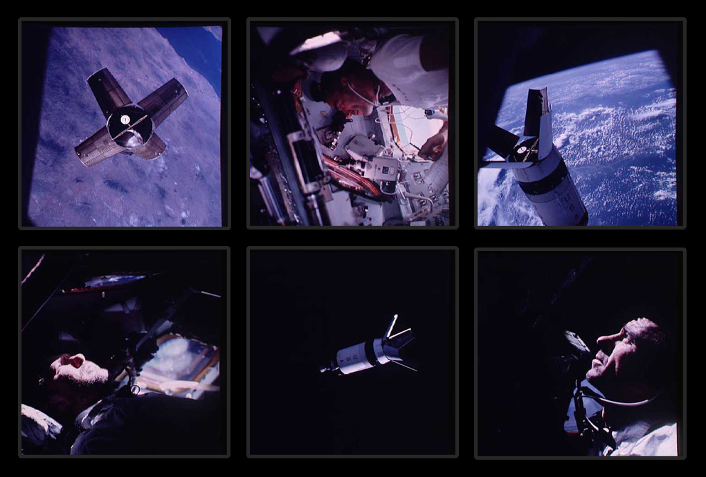 Командир Уолтер Ширра (Walter M. Schirra) на борту Аполлона 7