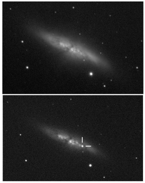 появление сверхновой галактика M82