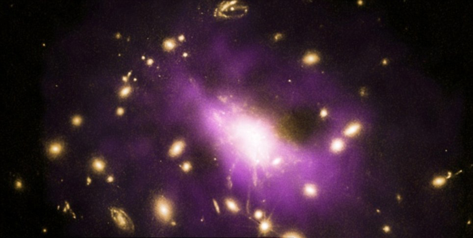 черная дыра в центре скопления галактик